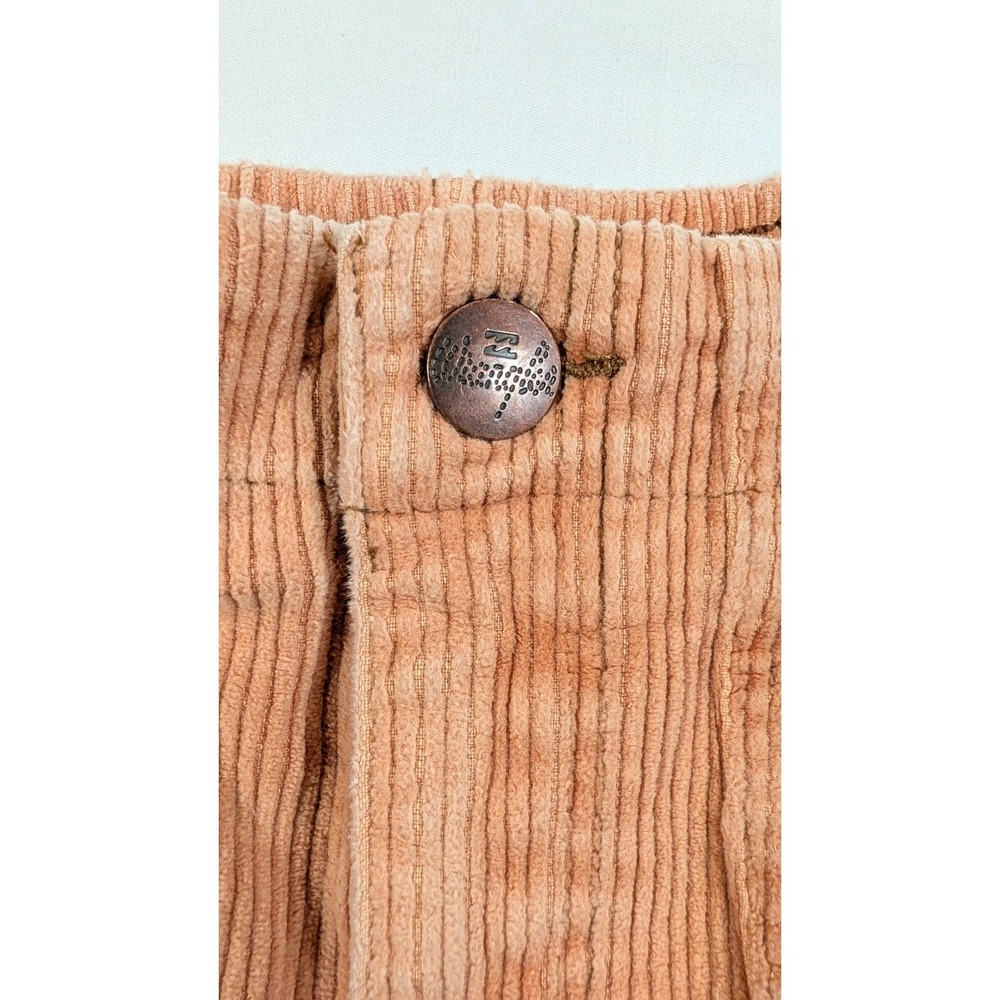 Billabong x Wrangler Womens Corduroy Shorts Peach High Waisted Size 28 - Picture 3 of 6